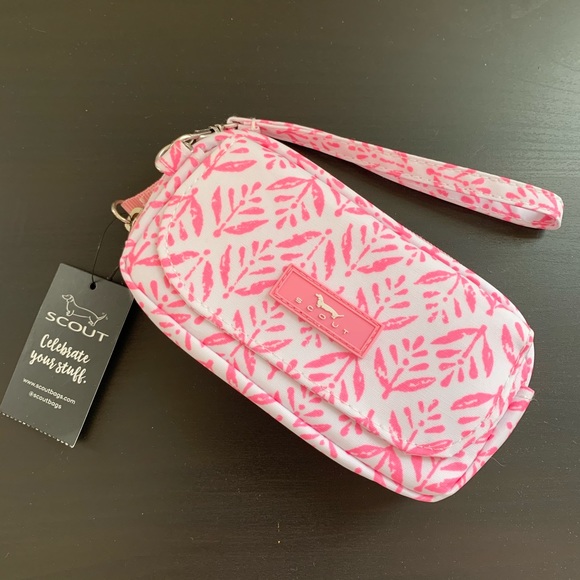 Scout Handbags - pink and white scout tote-all wristlet